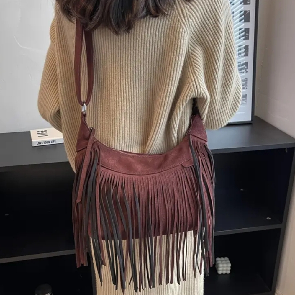 🔥Last One🔥Fringe Suede Crossbody Bag